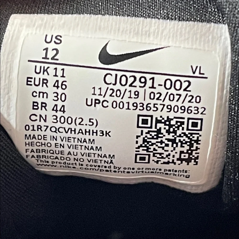 NIKE Air Zoom Winflo 7 'Smoke Grey Volt' Running Trainers Sneakers Size 12 - Picture 12 of 13